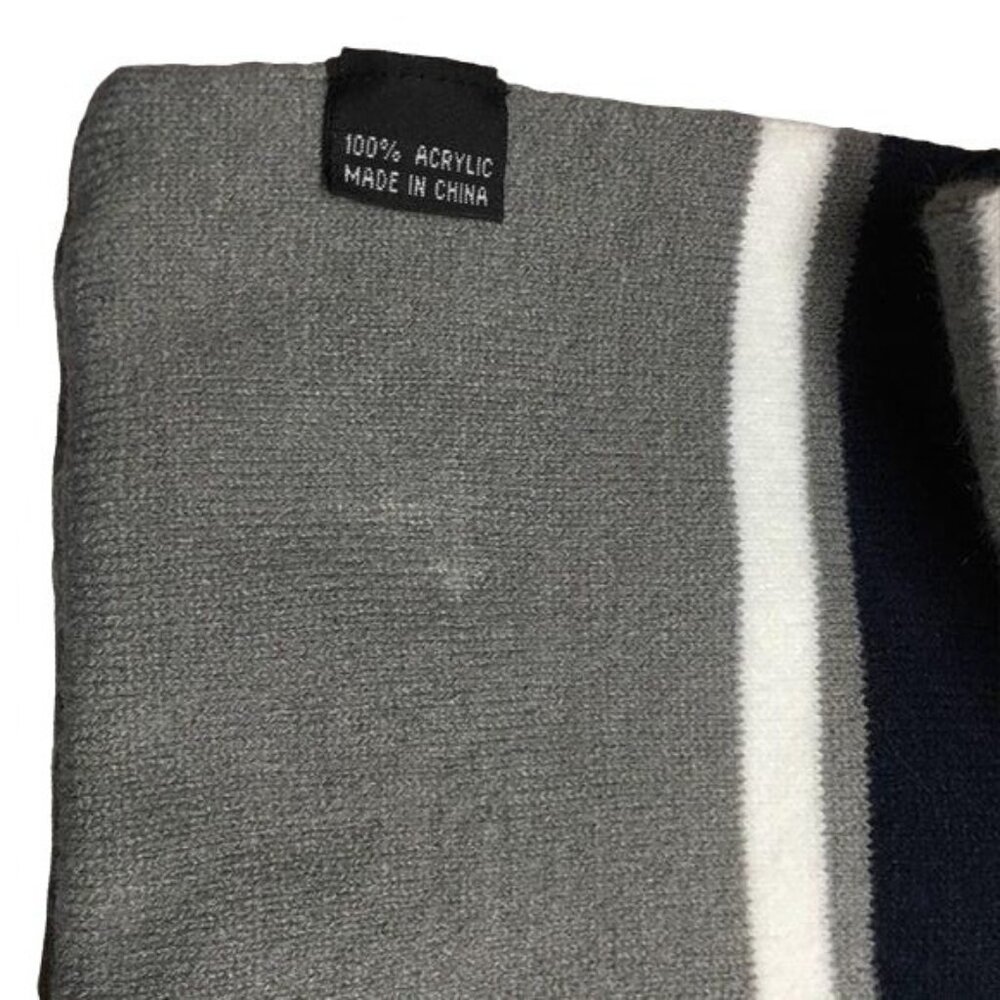 Signal Pukka Knit Scarf Navy Blue White Stripes New NWT One Size - Picture 5 of 11